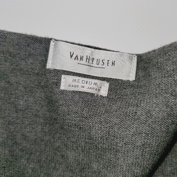 1083 * Van Heusen Scoop Neck Sweater Top Gray Size M - Picture 3 of 5
